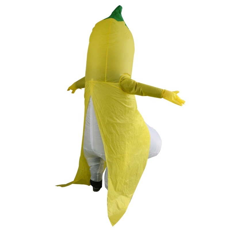 Funny Halloween Fancy Dress Party Mascot Costume Adult Carnival Cosplay Blow up Suit Inflatable Banana Costume Polyester Unisex