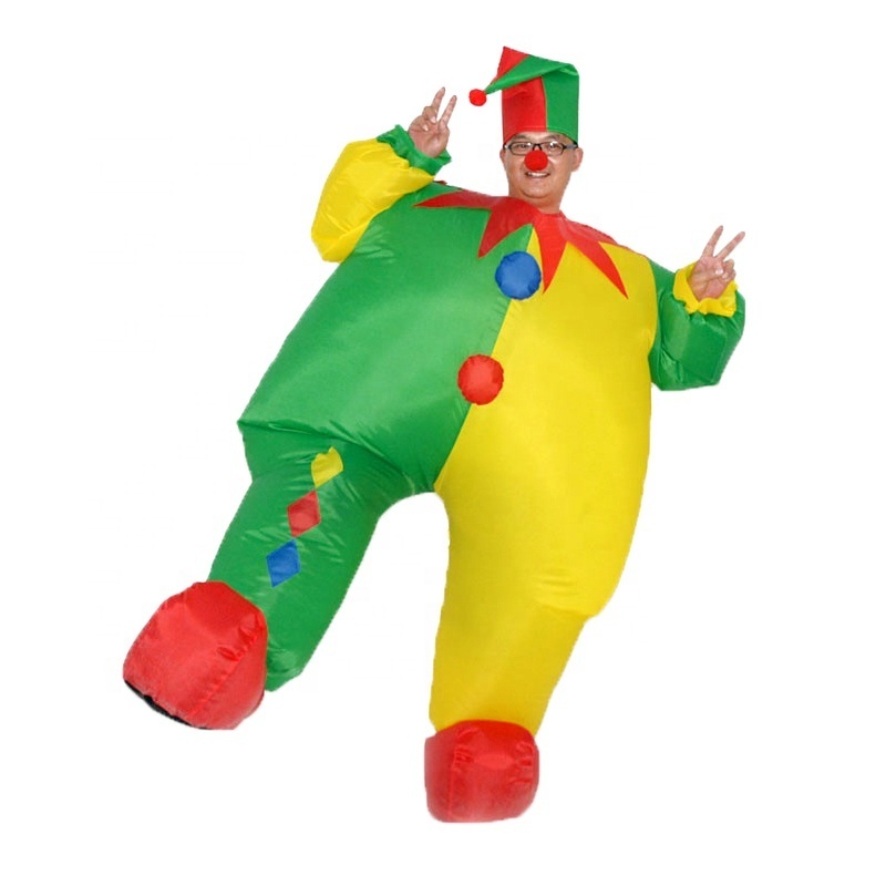 Adult Blow up Suit Halloween Party Fancy Dress Adult Circus Inflatable Joker Costume Carnival Festival Cosplay Polyester Unisex