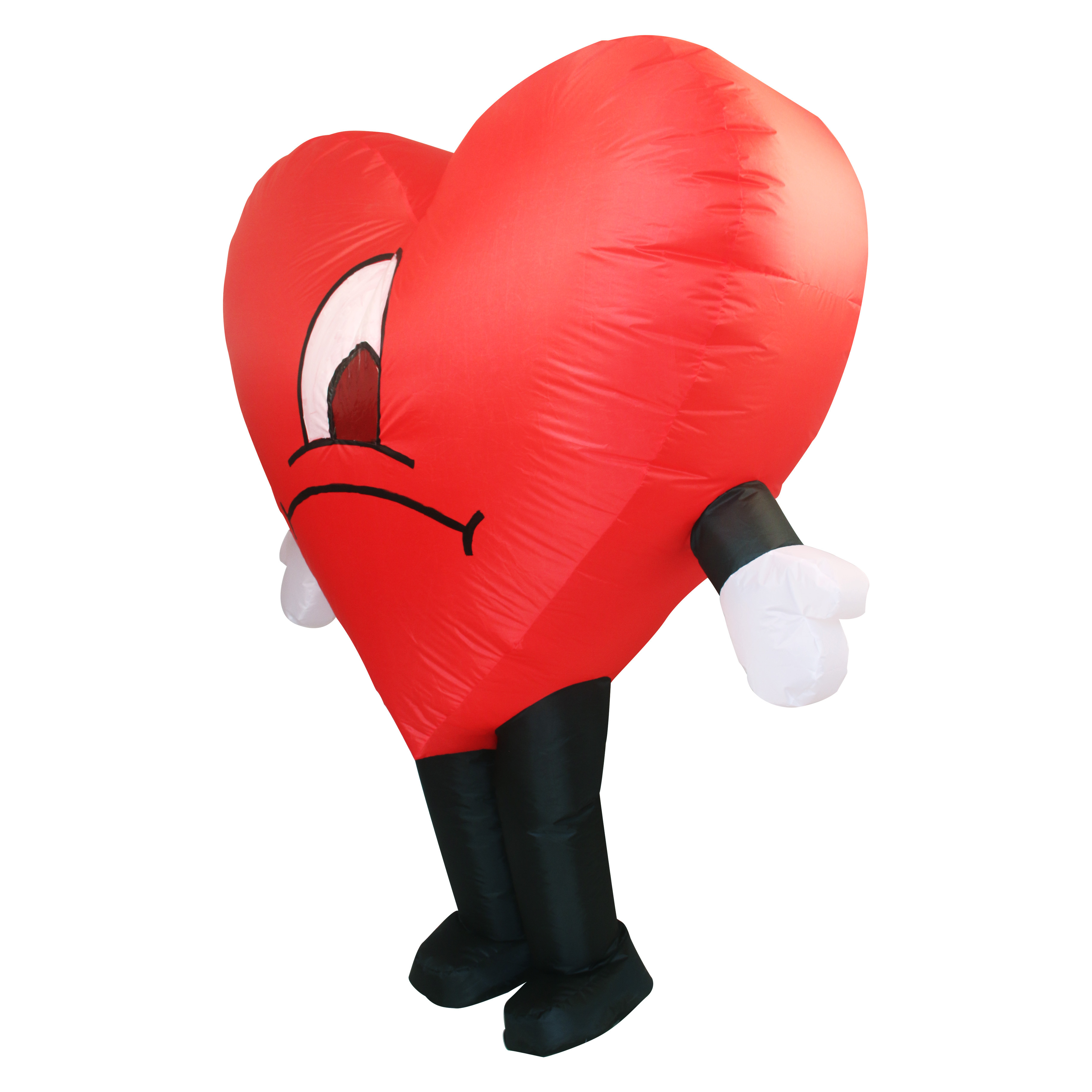 Party Cosplay Mascot Costume Blow up Suit Inflatable Heart Costume for Adult Polyester Unisex Valentine Costumes for Women