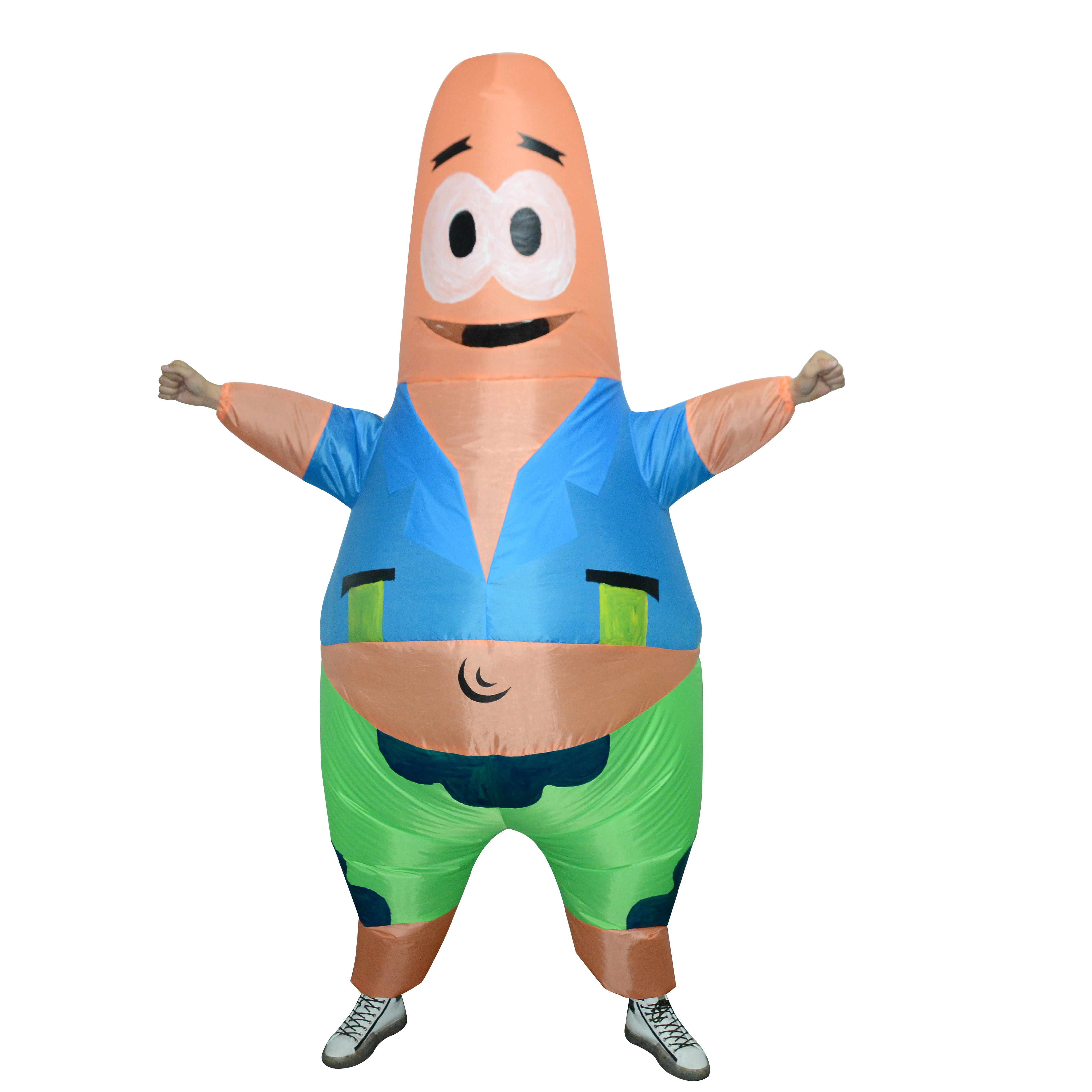 HUAYU New Arrival Halloween Cosplay Inflatable Costume Cartoon Mascot Costume Patrick Star Inflatable Costume Free Size