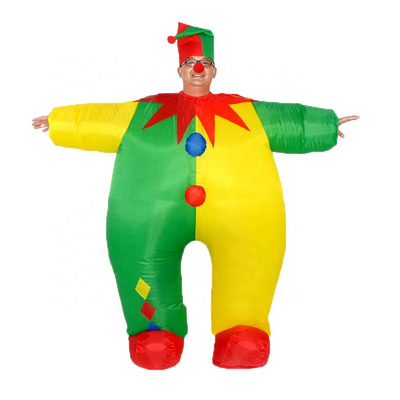 Adult Blow up Suit Halloween Party Fancy Dress Adult Circus Inflatable Joker Costume Carnival Festival Cosplay Polyester Unisex