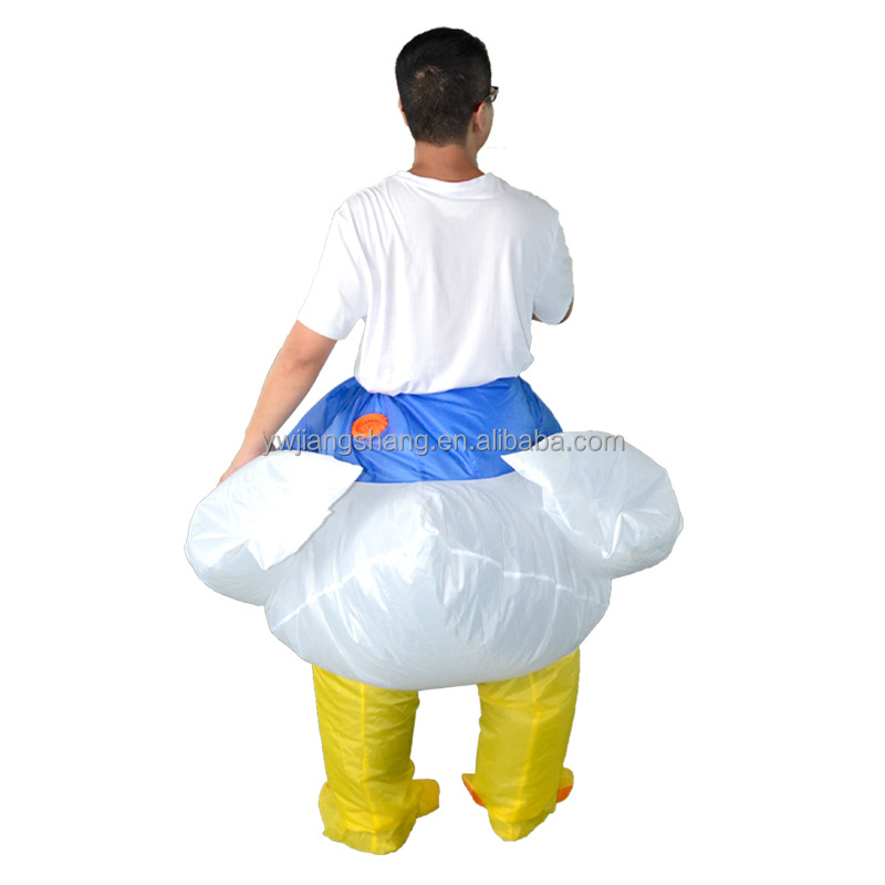 Blow ucosplay mascot costume halloween party fancy dress white inflatable cock rooster costume for adult