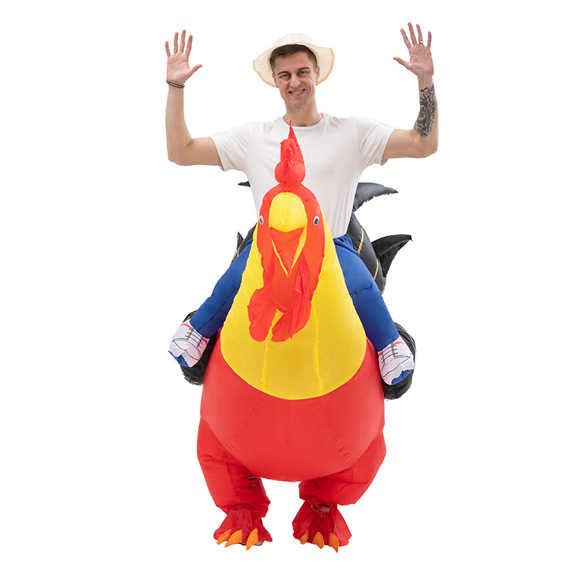 New Chicken Inflatable Costume Blow Up Cock Costume for Halloween Christmas  Cosplay Party