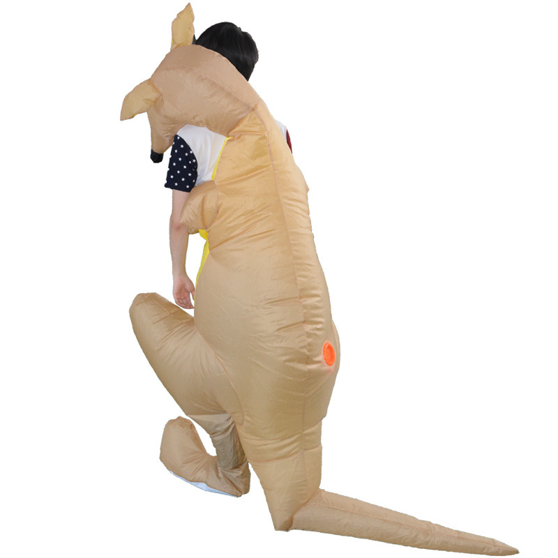 Halloween Novelty Costume One Size Fit All Blow Up Mascot Inflatable Kangroo Costume For Happy