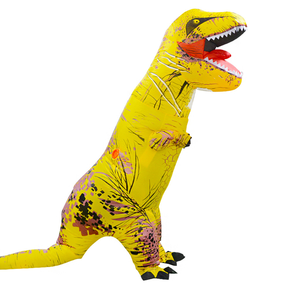 HUAYU Battery Pack Halloween Inflable T-Rex Dragon Dinosaur Inflatable Mascot Dino Costume for Adults Kids