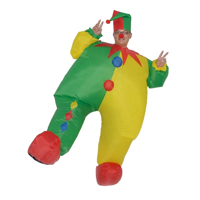 Adult Blow up Suit Halloween Party Fancy Dress Adult Circus Inflatable Joker Costume Carnival Festival Cosplay Polyester Unisex