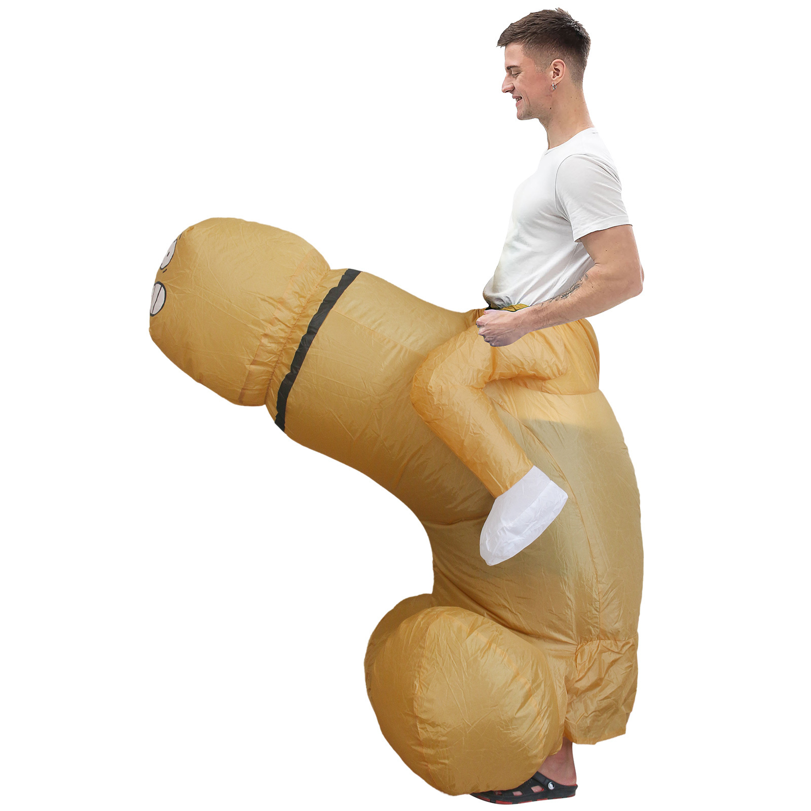 Halloween Cosplay Inflatable Pecker Adult Fancy Dress Big Cock Rider Blow Up Penis Costume For Halloween Party