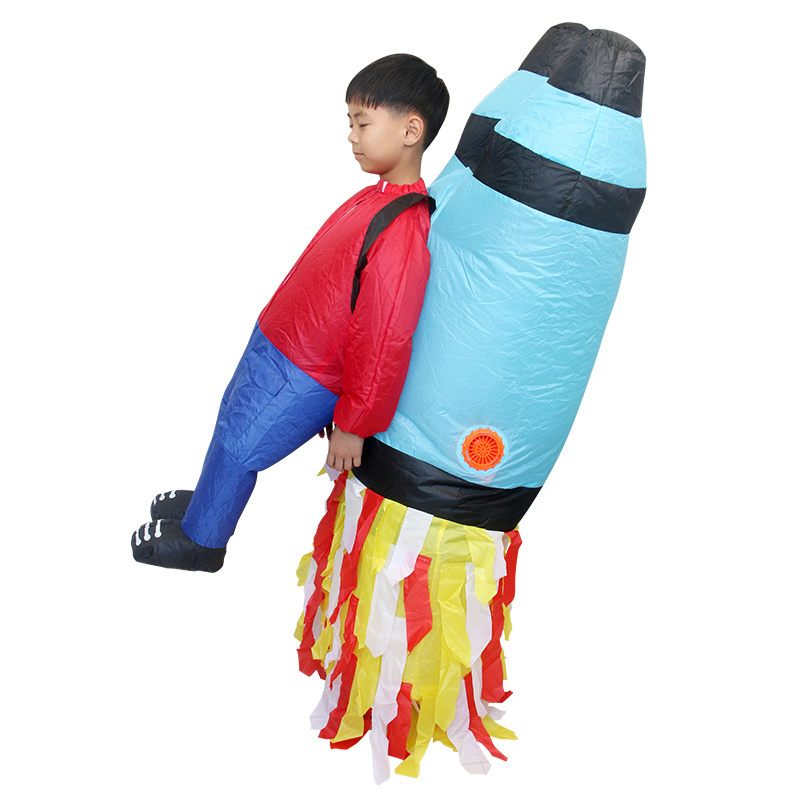 Festival Costumes A Rocket Jet Kid Party Giant Inflatable Costume Inflatable Carrying Rocket Costume For kid