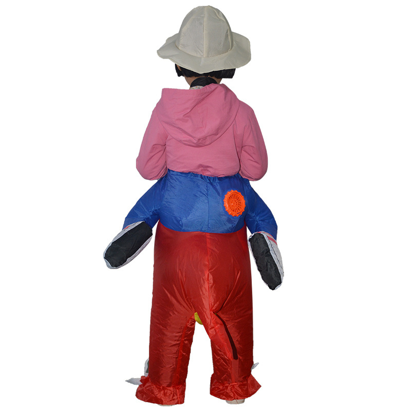 HUAYU Funny Park Cosplay Dress Red Kids Inflatable Dinosaur Costume Walking Blow Up Costume