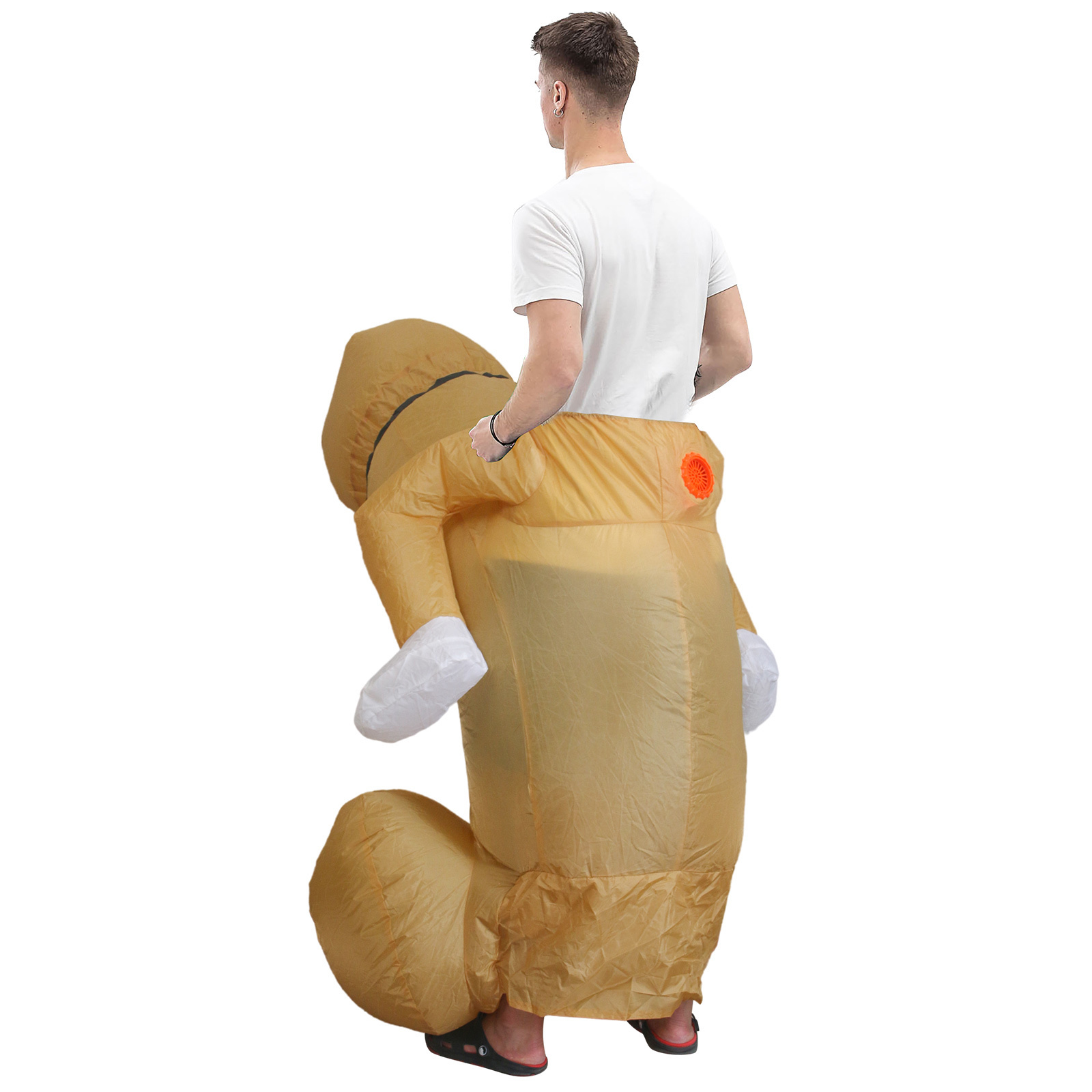 Halloween Cosplay Inflatable Pecker Adult Fancy Dress Big Cock Rider Blow Up Penis Costume For Halloween Party