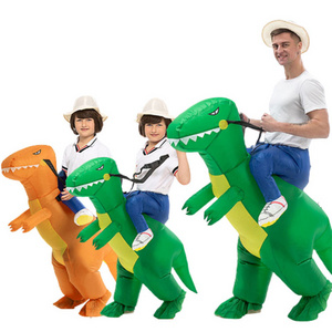 Halloween inflatable funny cosplay walking dinosaur suits mascot costume adult ride on dinosaur costume