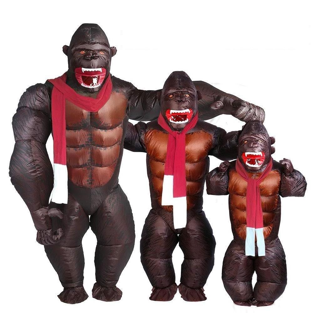 Kingkong Inflatable Gorilla up Inflatable Gorilla Horse Climb Adult Costumes Halloween Party Cosplay Unisex Daisy Prank Costumes