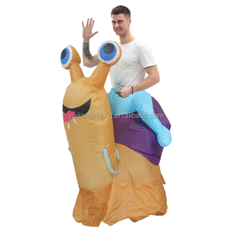 HUAYU Adult Free Size  Halloween Cosplay Fancy Costume Inflatable Grump Snail Ride-On Costume For Christmas Mascot Party