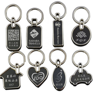 9 Shape In Stock Cheap Blank Two Sides Laser Engrave Logo Promotion Gift Keychain