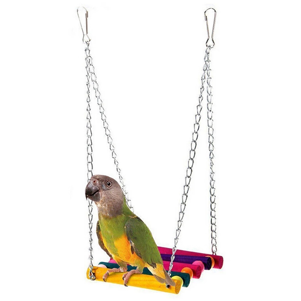 Birds Toy Pet Bird Parrot Parakeet Budgie Cockatiel Cage Bird Toys Hanging Toy Brinquedo Hammock Swing