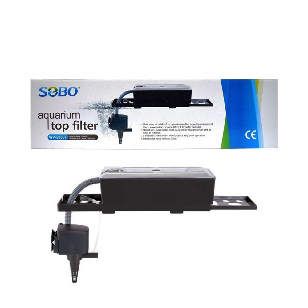 SOBO WP-800F WP-1880F WP-2880F WP-3880F top submersible aquarium water filter for fish tank with filter box WP series