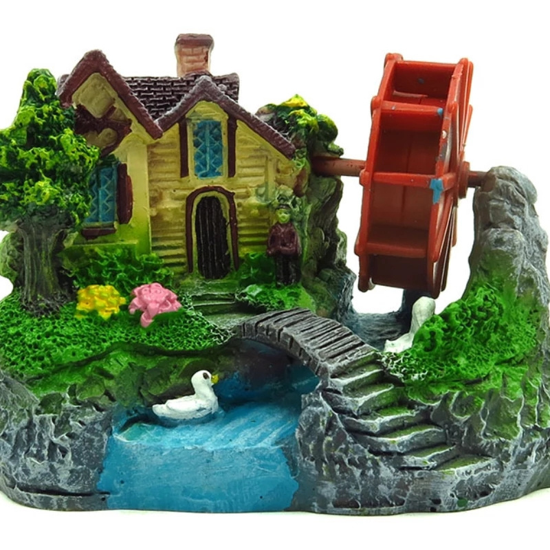 Aquarium fish tank decoration landscaping home furnishings sand table mold resin cartoon castle simulation resin decoration