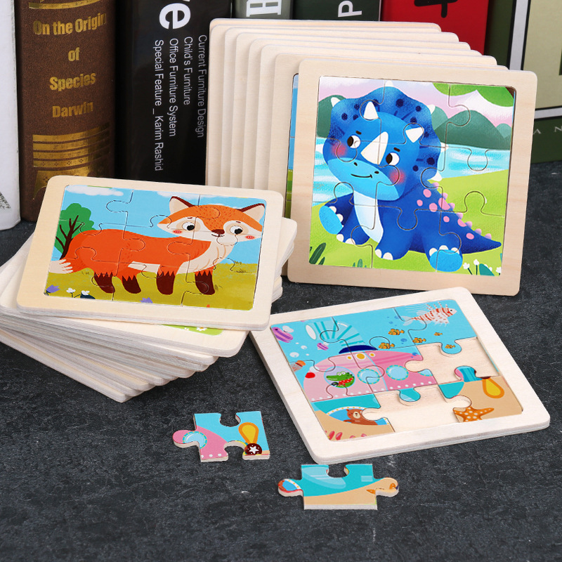 40 Designs 2022 Kids Wooden Educational Animal Jigsaw Puzzle Game for Toddler Children Learning Toys