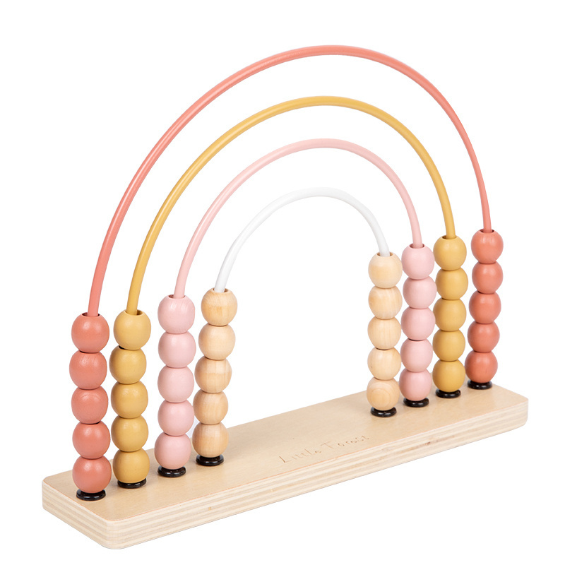 New Wooden Montessori Abacus Counting Rainbow Toys Baby Educational Beads Count Number Math Teaching Toy