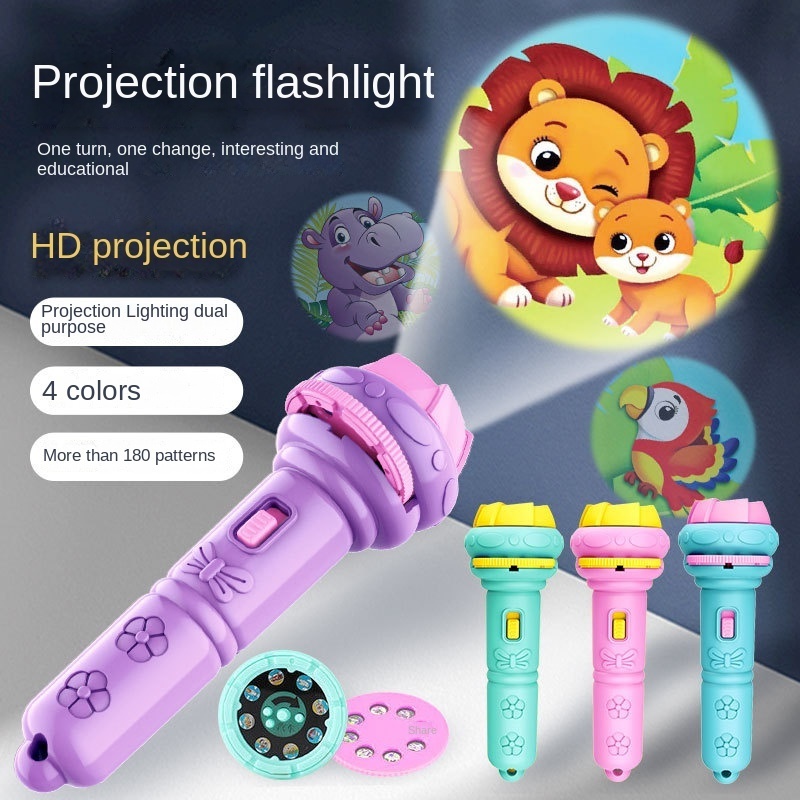 Children's Early Education Projector Slide Machine Bedtime Toys Kids Birthday Gift Luminous Flashlight