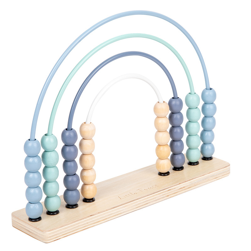 New Wooden Montessori Abacus Counting Rainbow Toys Baby Educational Beads Count Number Math Teaching Toy