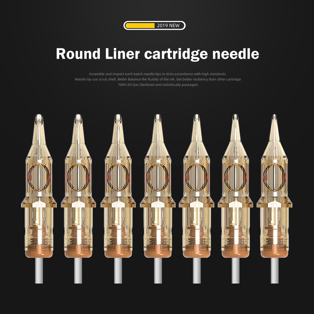 disposable stainless steel kwadron cartridge needles with membrane RL Shadow tattoo needle cartridge