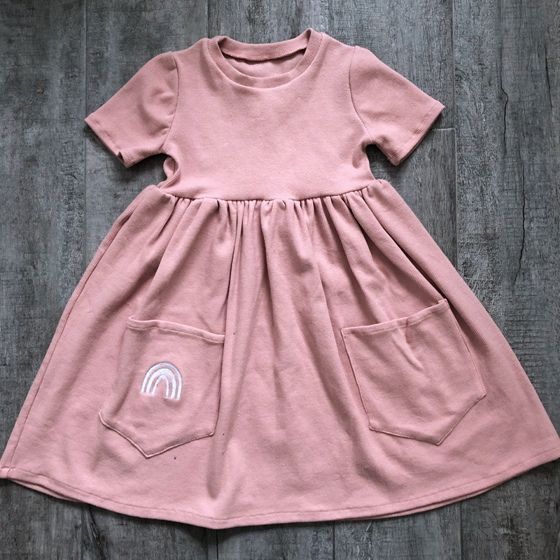 Wholesale Smocked Dresses Toddler Summer Little Girls Fancy Kids Clothing Linen New Model Girl Dress