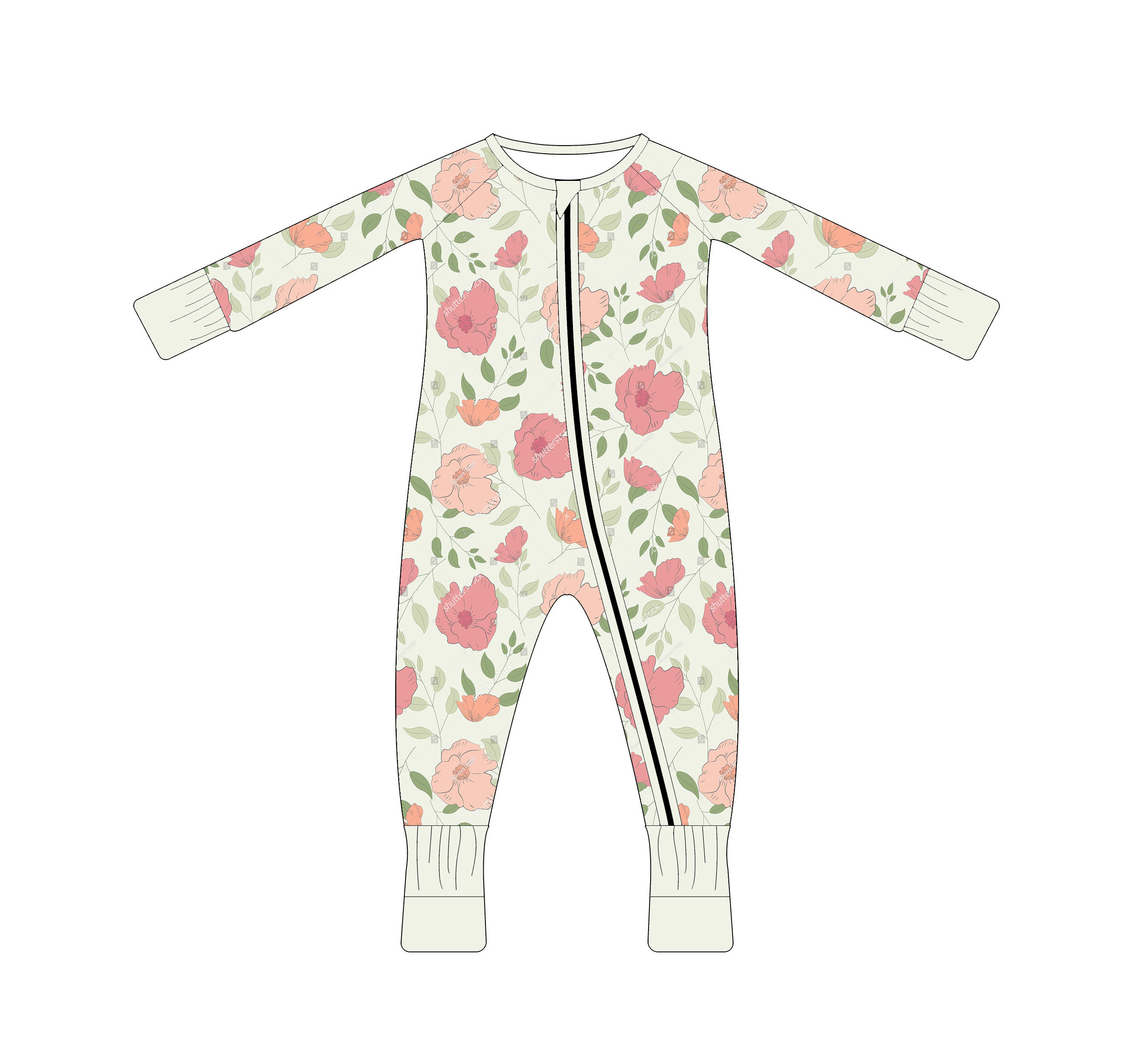 2023 New Arrival flower pattern bamboo onesies crochet baby clothes