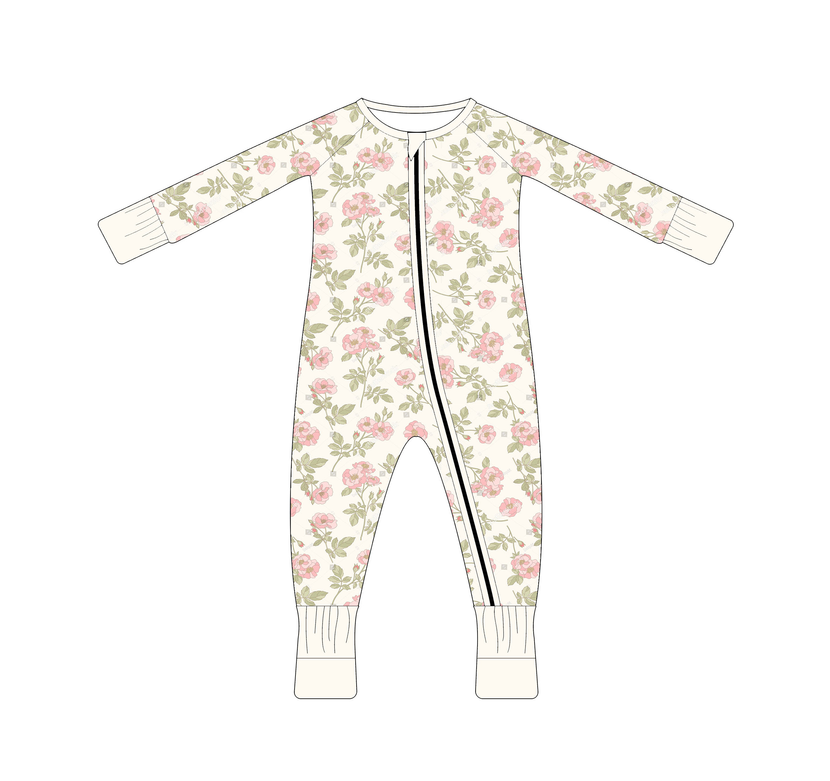 2023 New Arrival flower pattern bamboo onesies crochet baby clothes