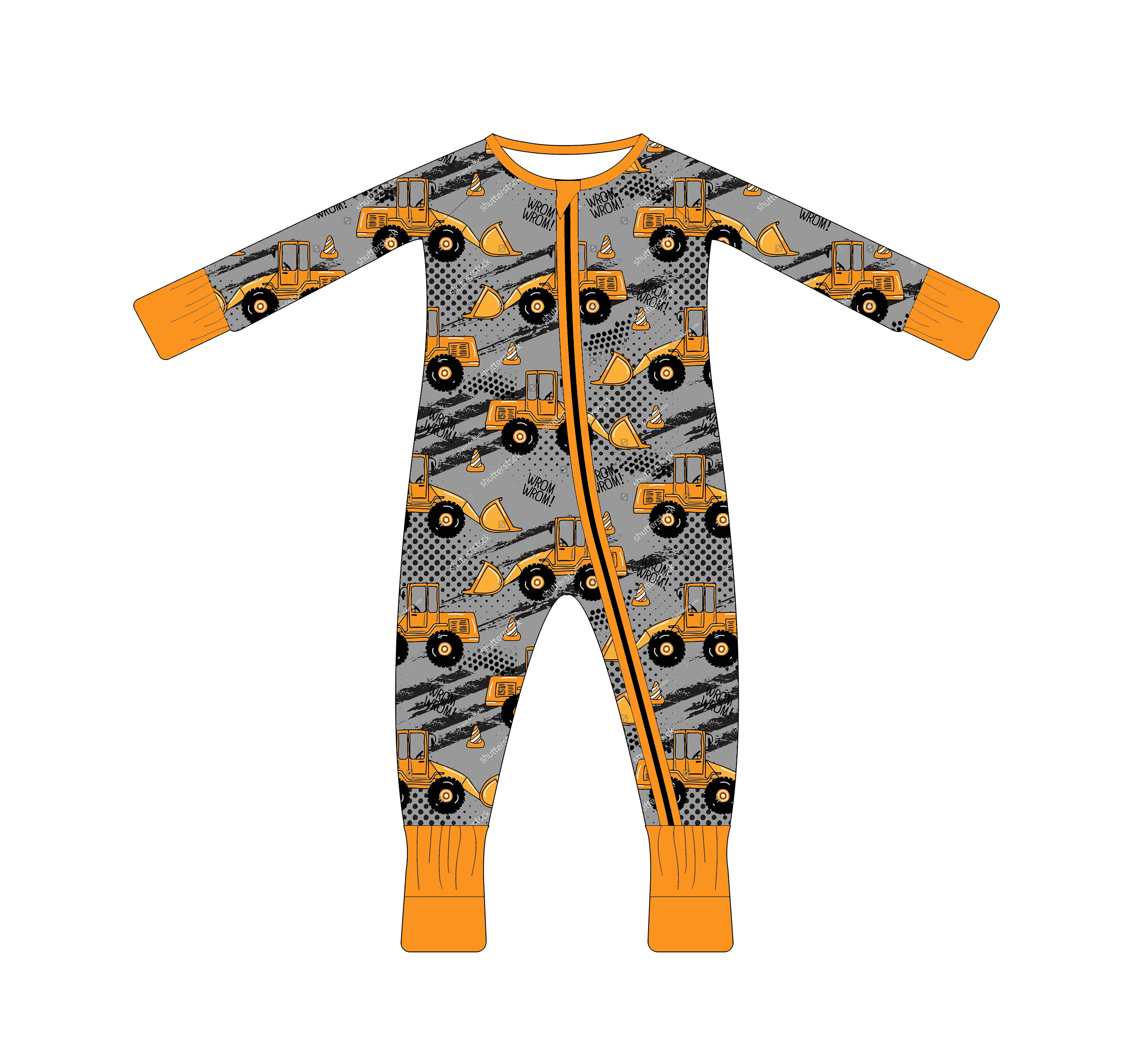 Hot sale Toddler Infant Boys Zipper bamboo Pajamas Organic cotton Baby Footie Jumpsuit Romper  ropa de bebe