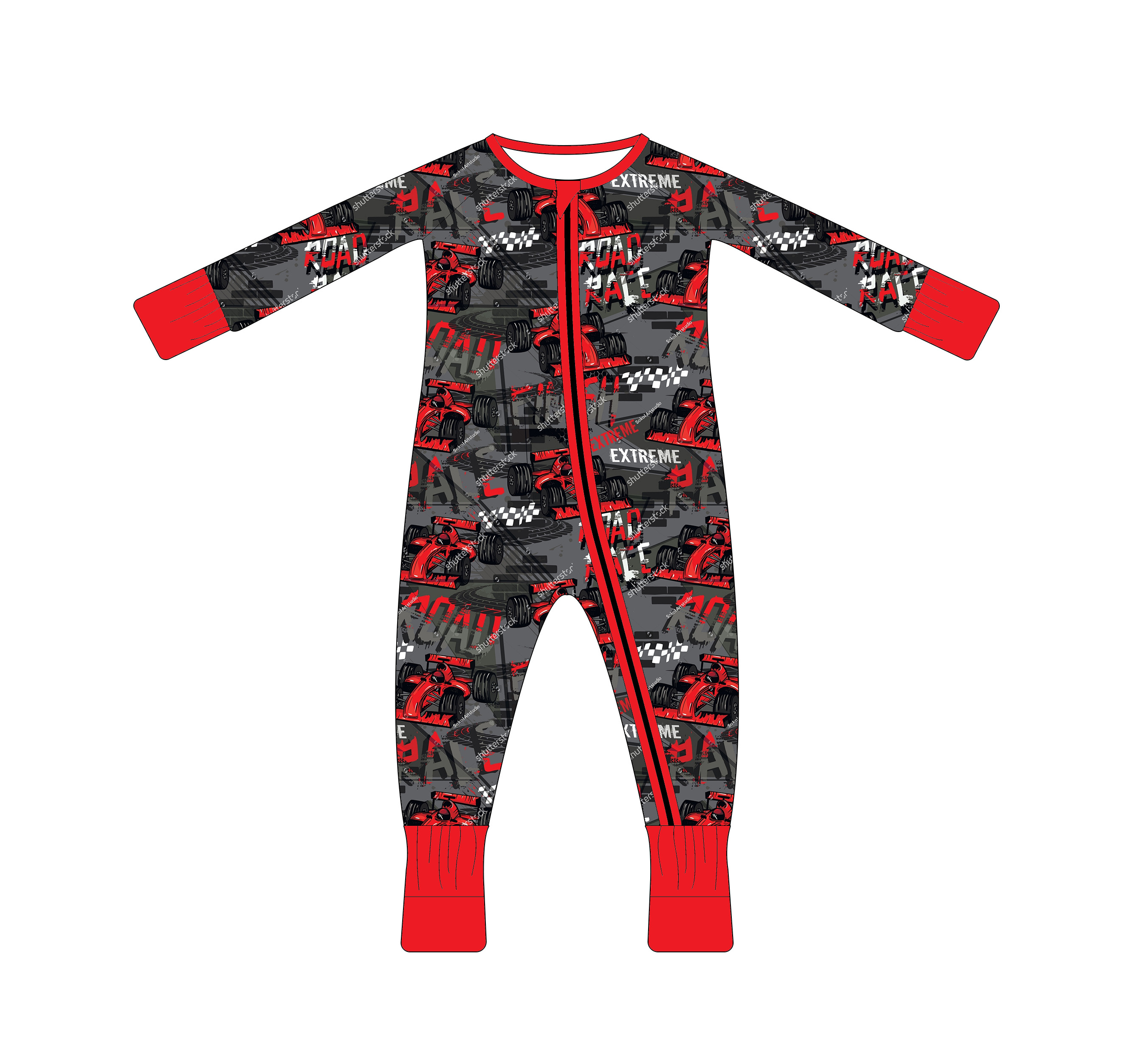 Hot sale Toddler Infant Boys Zipper bamboo Pajamas Organic cotton Baby Footie Jumpsuit Romper  ropa de bebe