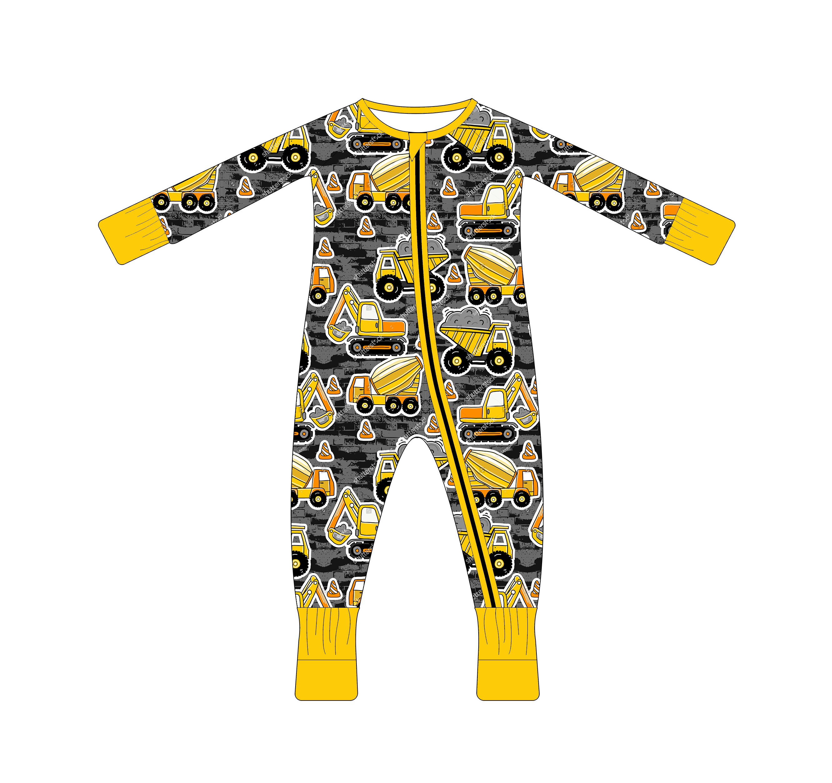 Hot sale Toddler Infant Boys Zipper bamboo Pajamas Organic cotton Baby Footie Jumpsuit Romper  ropa de bebe