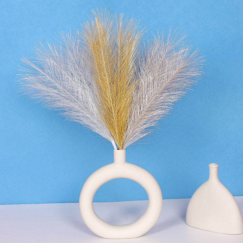 55cm Artificial Faux Fluffy Decorative Flowers And Plants Wedding Decoration Reed Home Decor Artificial Pampas Grass