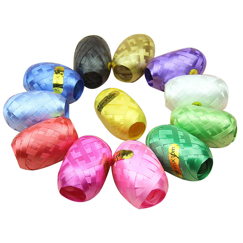 Wholesale 5MM*10M 6pc/bag Balloon Tying Rope PP Gift Wrapping Curling Ribbon For Wedding Party Decoration Small Egg Ribbon