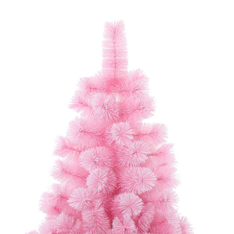 Hot sale pink pine needle flocking tied tree series  8