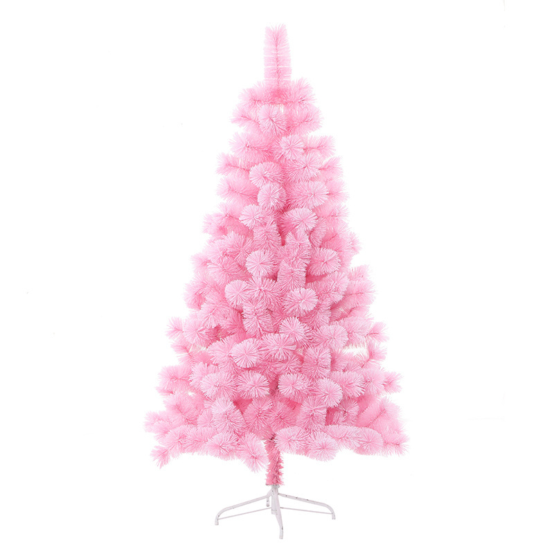 Hot sale pink pine needle flocking tied tree series  8