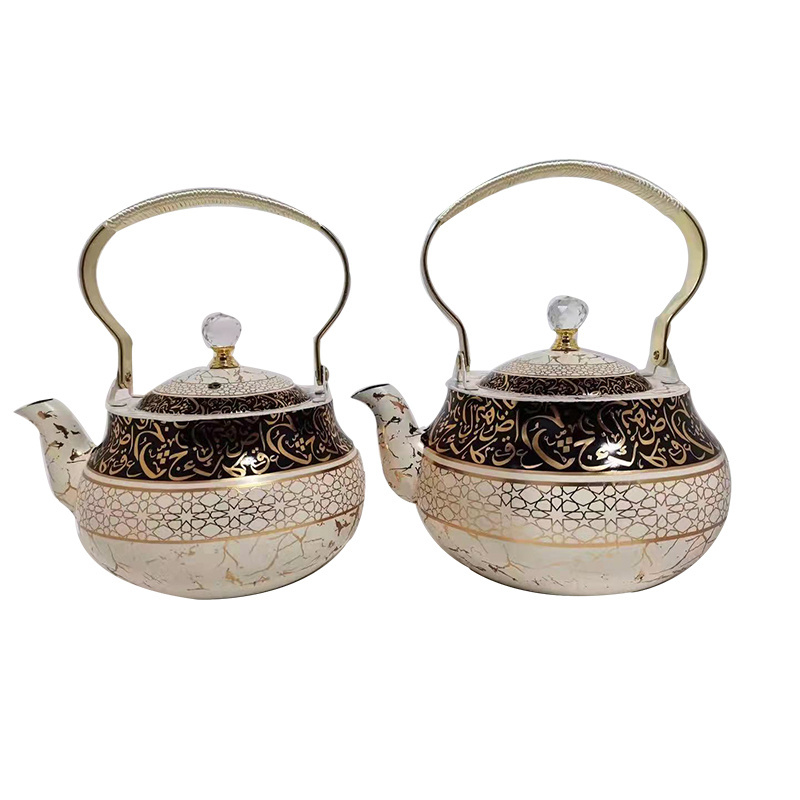 1.5L Teapot white Pot  for Loose Tea Stainless Steel arabic turkish coffee pot Strainer Office Hot Water