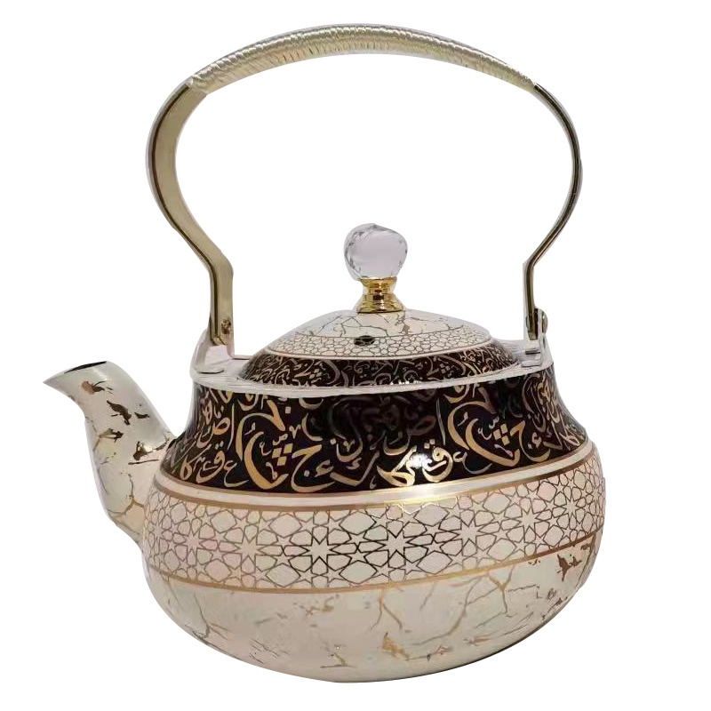 1.5L Teapot white Pot  for Loose Tea Stainless Steel arabic turkish coffee pot Strainer Office Hot Water