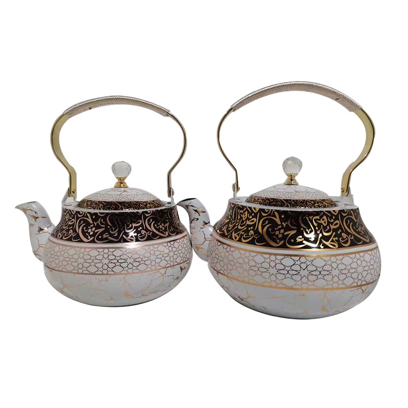 1.5L Teapot white Pot  for Loose Tea Stainless Steel arabic turkish coffee pot Strainer Office Hot Water