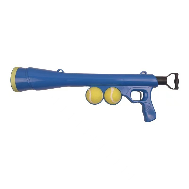 Launcher Gun with 2 Balls Pet Training Throw Dog Toy Tennis Ball