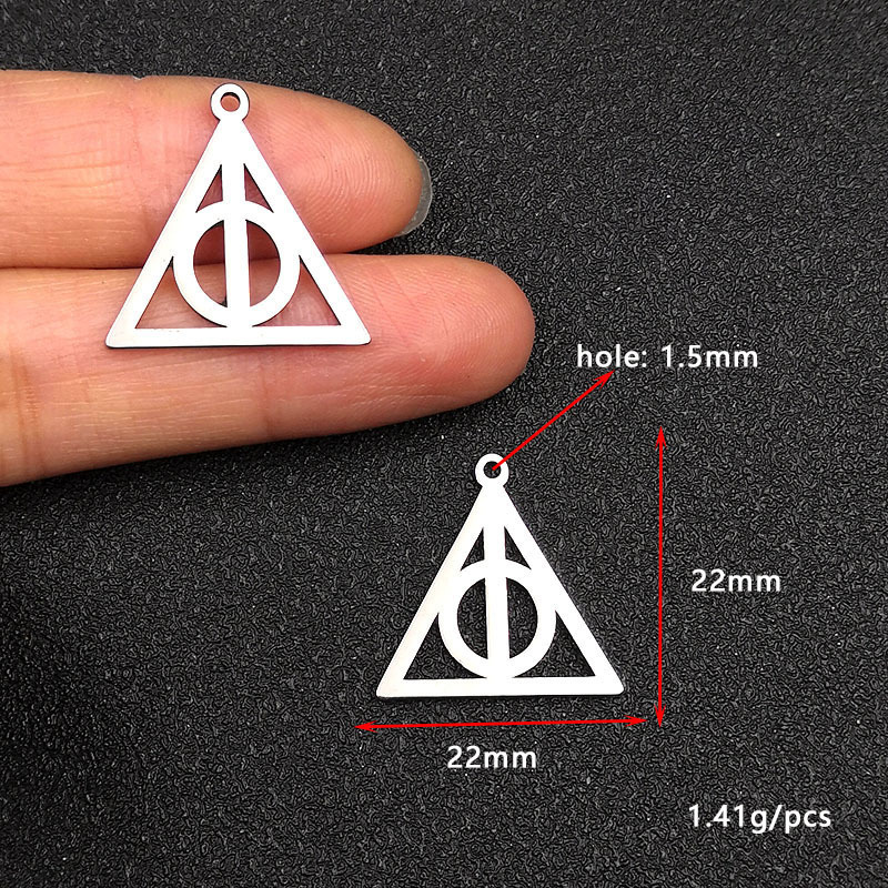 Stainless Steel Pendant Norse Compass Charms Deathly Hallows Butterfly Mirror Effect Exquisite stainless steel Charm Wholesale