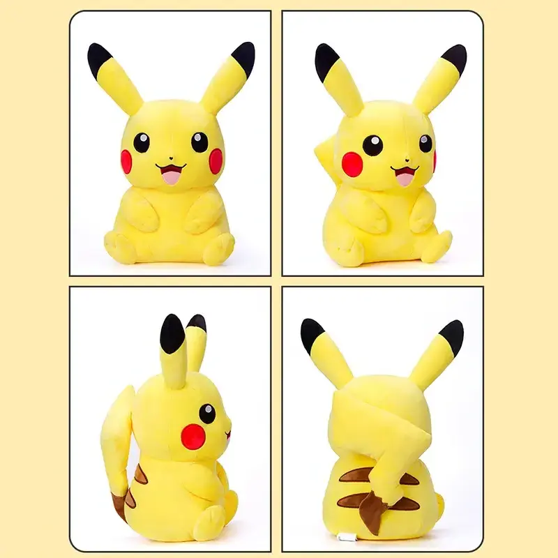 Pokemon Kawaii Pikachu Stuffed Toys Cartoon & Cute Plush Dolls Throw Pillow Birthday Gift  For Kids Friends Boys Home Decoration