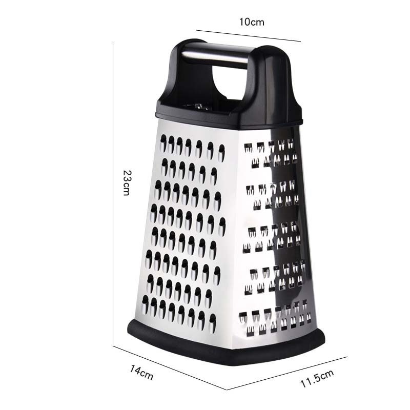 Multi-functional Stainless Steel 4 Sided Food Vegetable Grater Cheese Box Grater