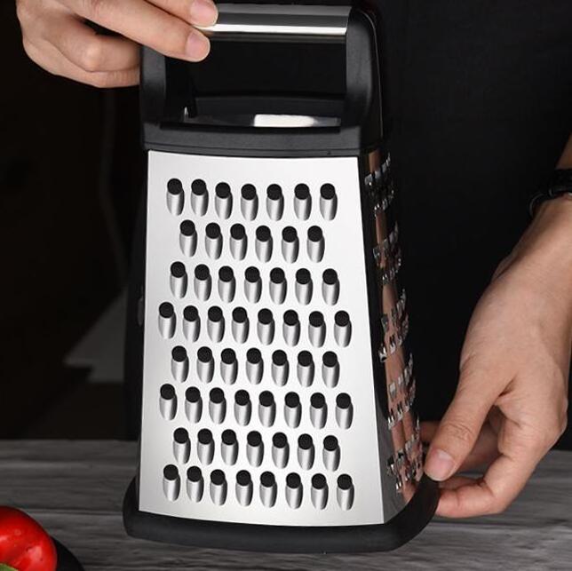 Multi-functional Stainless Steel 4 Sided Food Vegetable Grater Cheese Box Grater