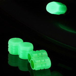 PUERXIN Universal Motorcycle Car Wheel Dust Cap Auto Glow Tyre Stem Air Valve Cover Light Autoluminescence Car Tire Valve Cap