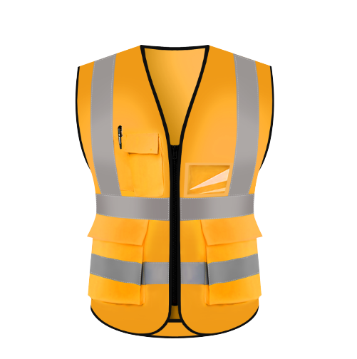 Reflective Vest  Strip Fabric Construction Security Safety Vest High Visibility Work Reflective Clothing