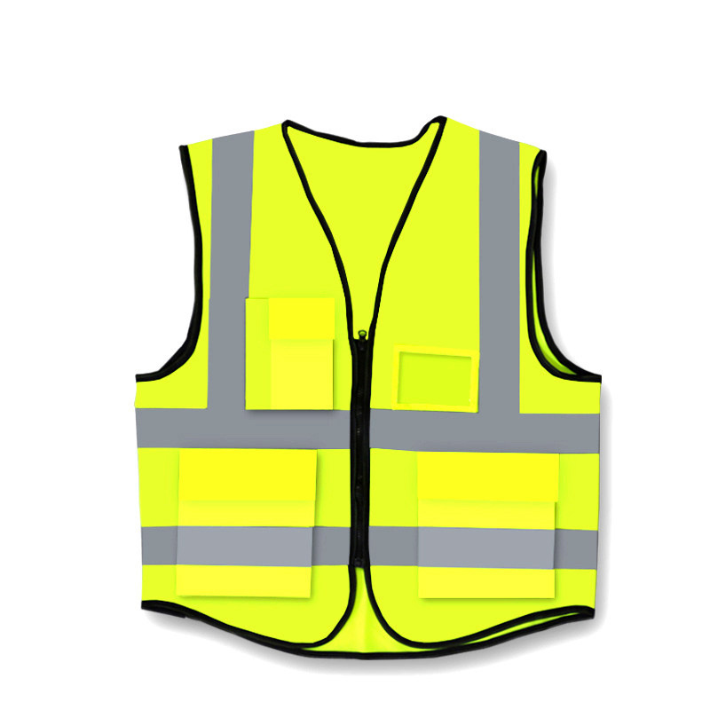 Reflective Vest  Strip Fabric Construction Security Safety Vest High Visibility Work Reflective Clothing