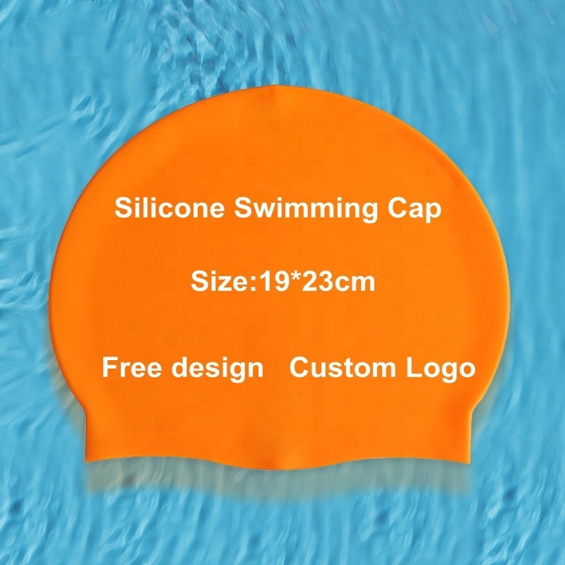 Latex Swim Cap Custom Print Logo Professional Silicone Swimming Caps Anti Slip Premium Swim Hat for Men Women