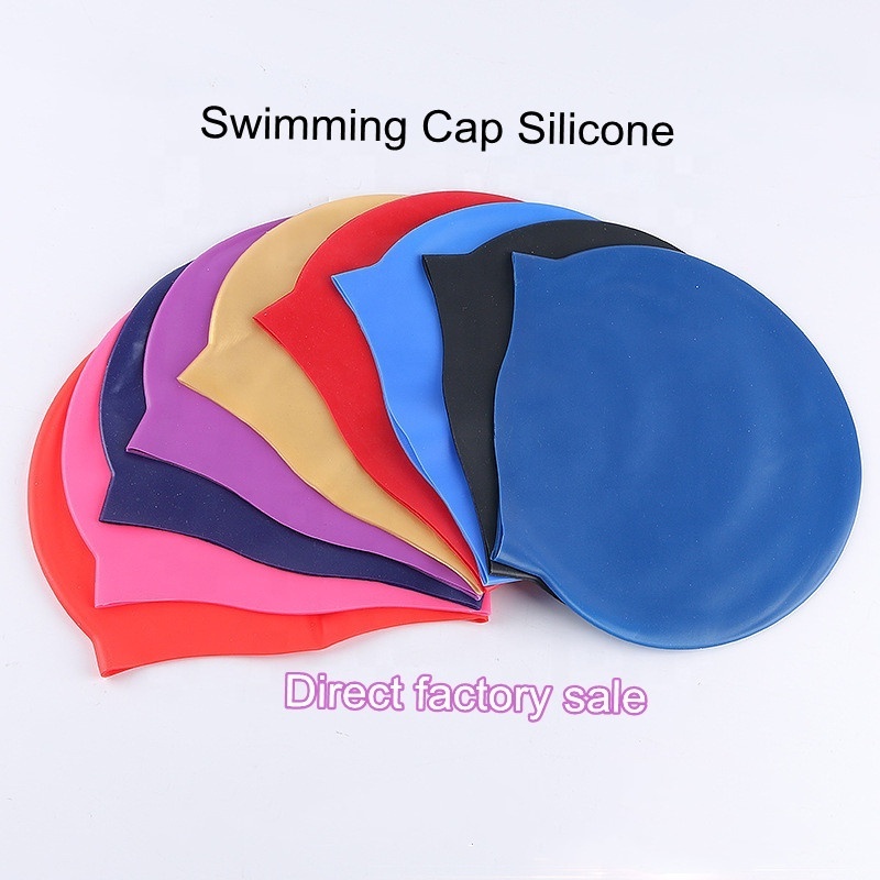 Latex Swim Cap Custom Print Logo Professional Silicone Swimming Caps Anti Slip Premium Swim Hat for Men Women