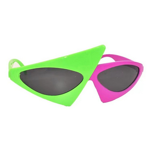 2023 Party glasses hip hop European and American pink green sun glasses Music Festival triangular glasses funny Sunglasses